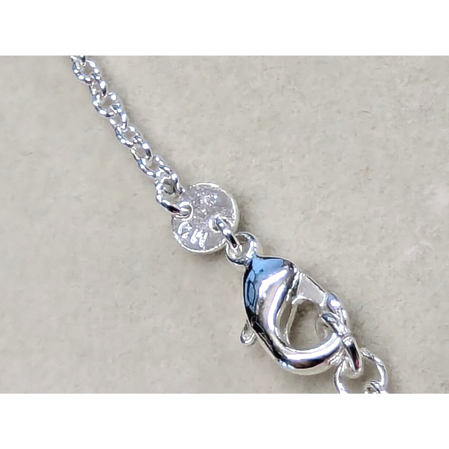 Vintage CW Sterling Silver Rolo Link Chain Necklace 18 Inch Necklace Womens Kids