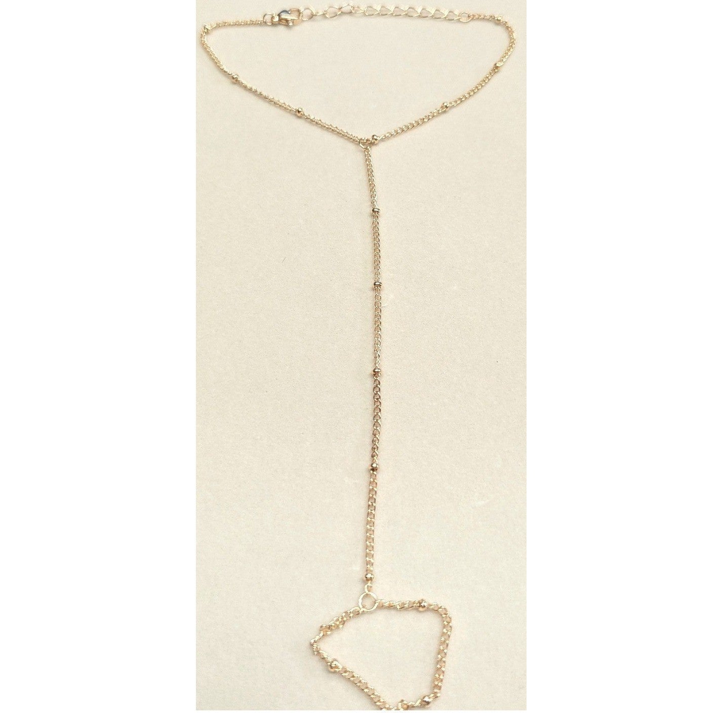 New 14K 14K Gold Plated Satellite Chain Slave Bracelet Hand Harness Dainty Boho