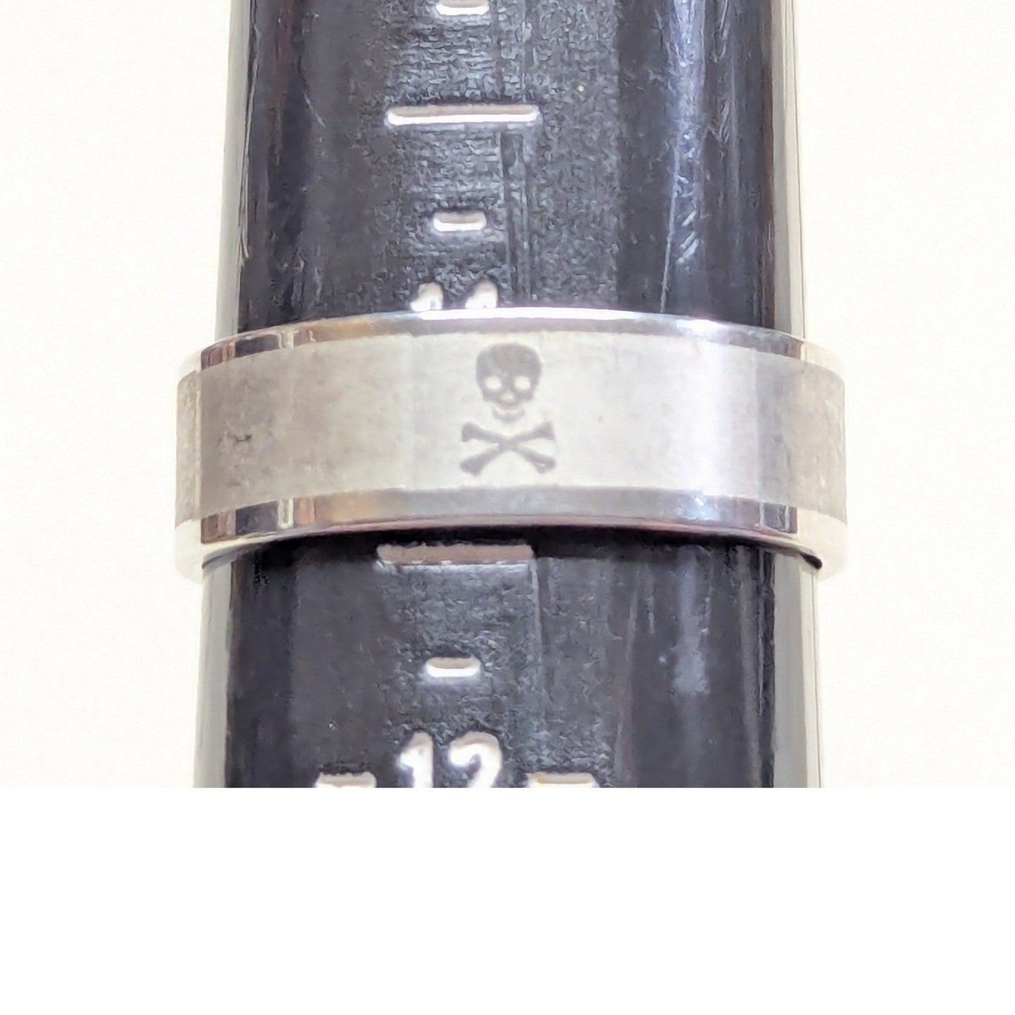 New Skull Crossbones Jolly Roger Band Ring Plus Big Size 11 SilverTone Thumb