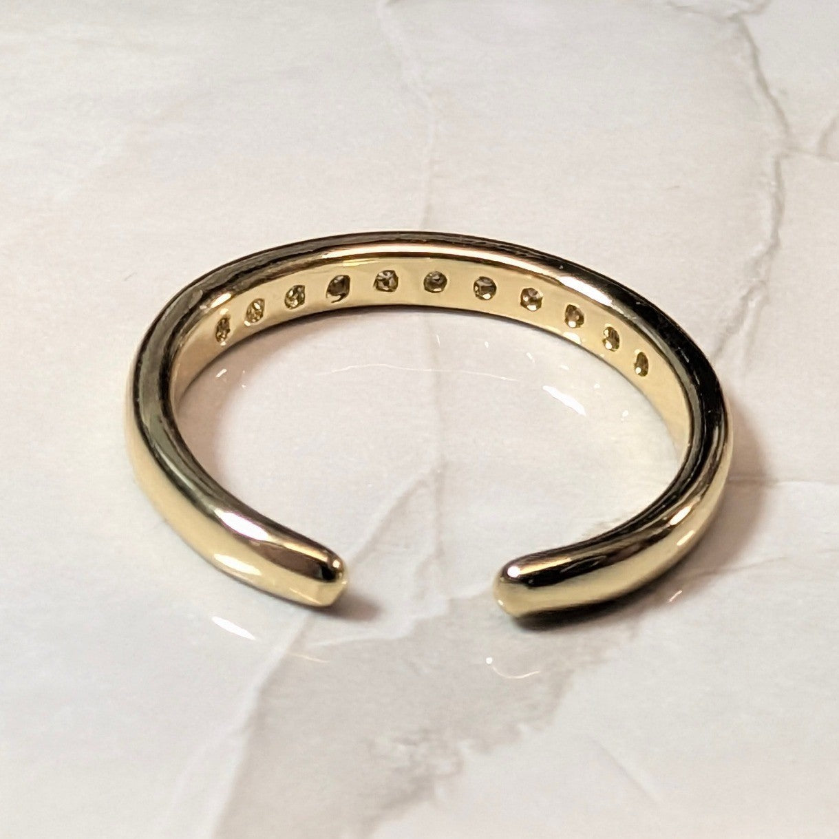 New 14K GF Gold Filled Cubic Zirconia CZs Size 3.25 Band Ring Sparkly Finger Toe