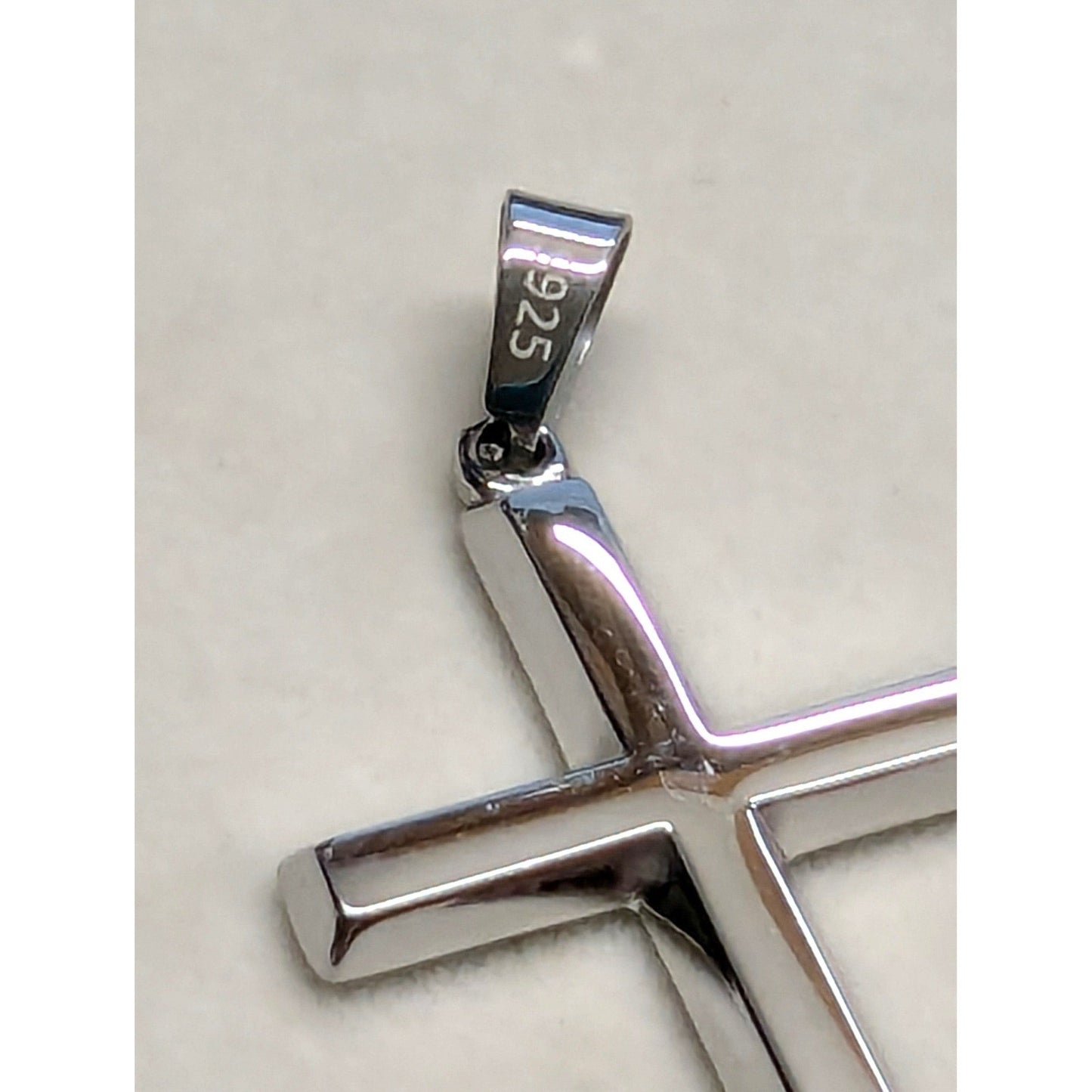 New 1.75" Sterling Silver S925 Cross Pendant S925 Religious Christian Jewelry