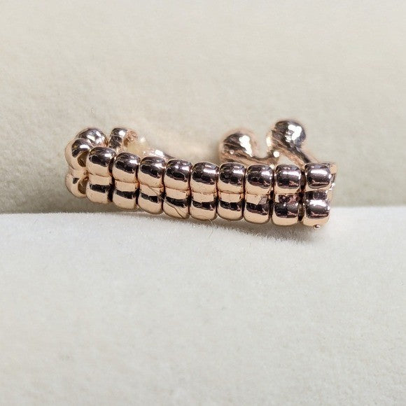 New Ring Rose Goldtone Clear Rhinestone Stretch Band
