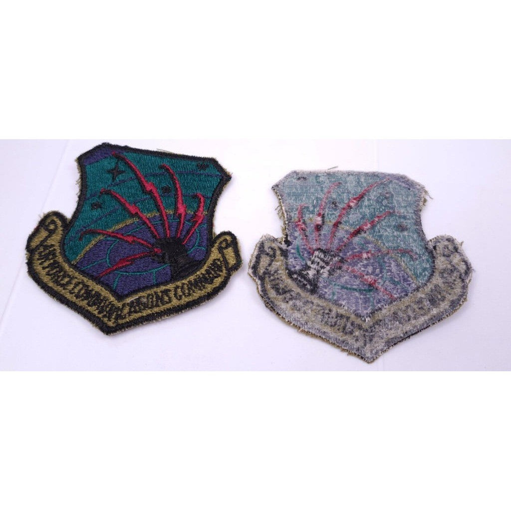 Lot of 2 US Air Force Communications Command SSI Shoulder Sleeve Insignia Patch