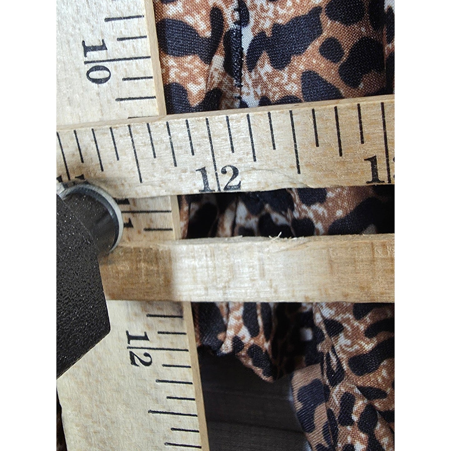 Just One Leopard Capris Cropped Leggings PLus Size 2X XX Brown Big Cat Kitty