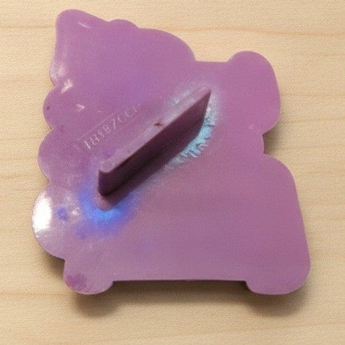 Hutzler Train Cookie Cutter Medium Purple Vintage Plastic Locomotive 3 1/8 inch