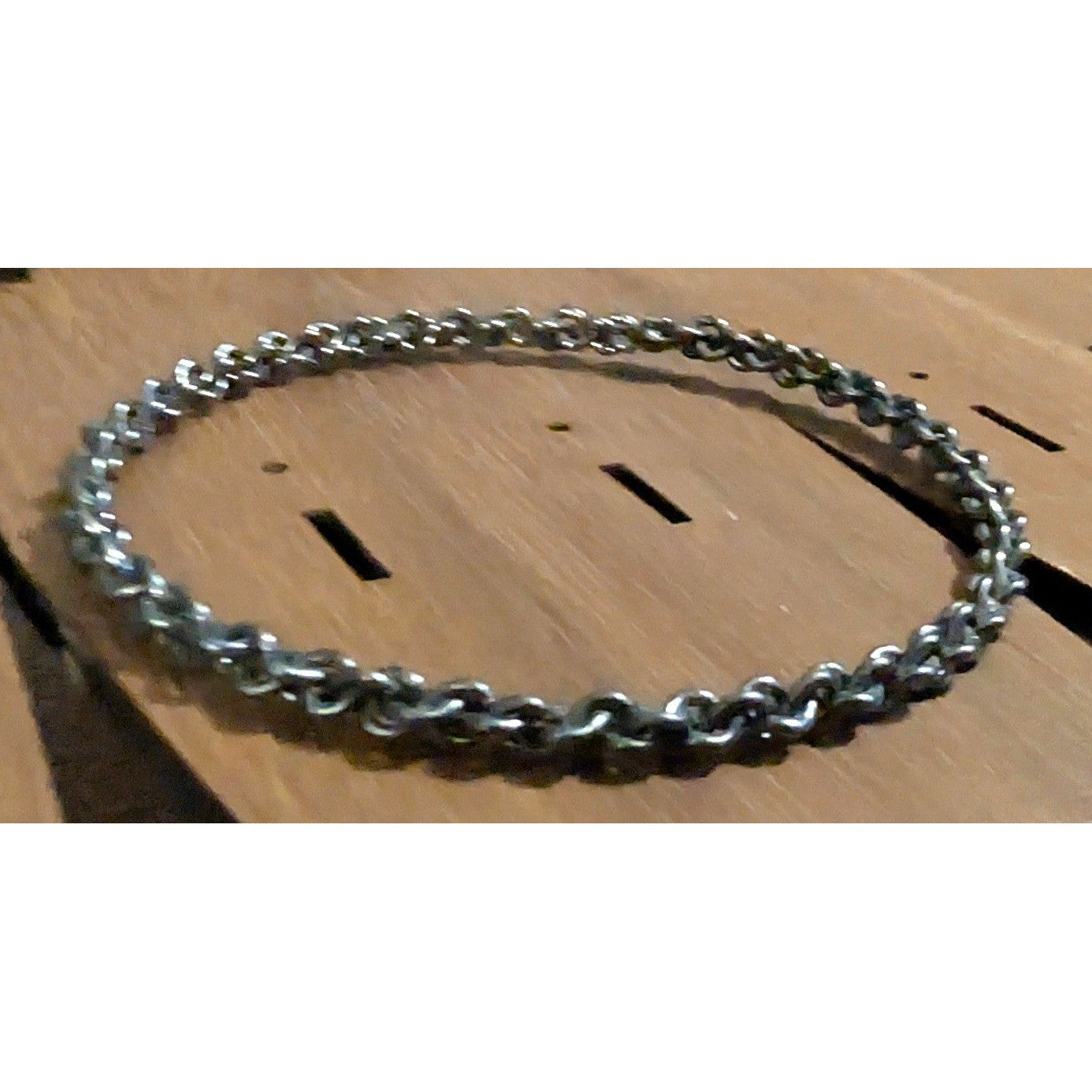 Rolo Solid Chain Bangle Bracelet Dark Silver Tone Link Classic Magnetic Stack