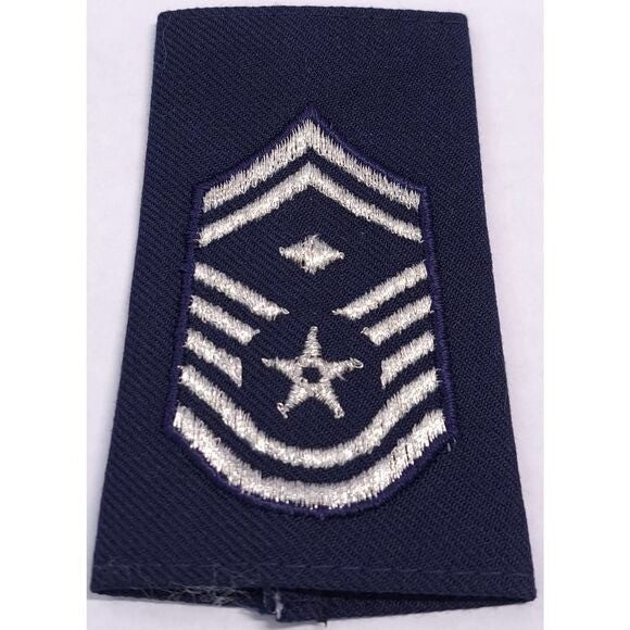 Lot of 2 New US Air Force Senior Master Sergeant Shoulder Marks Blue Embroidered