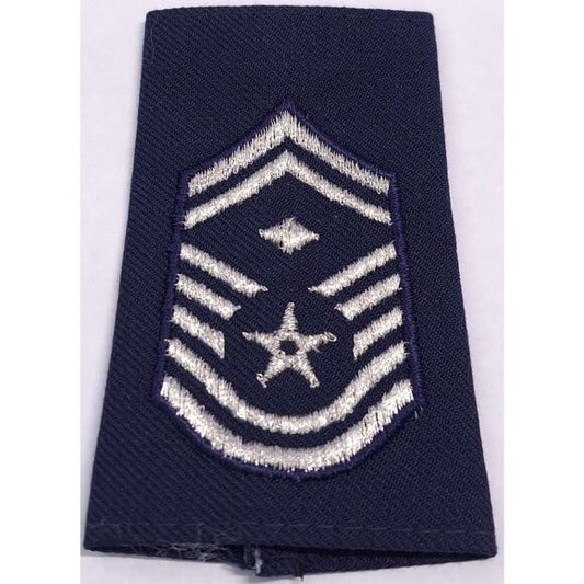 Lot of 2 New US Air Force Senior Master Sergeant Shoulder Marks Blue Embroidered