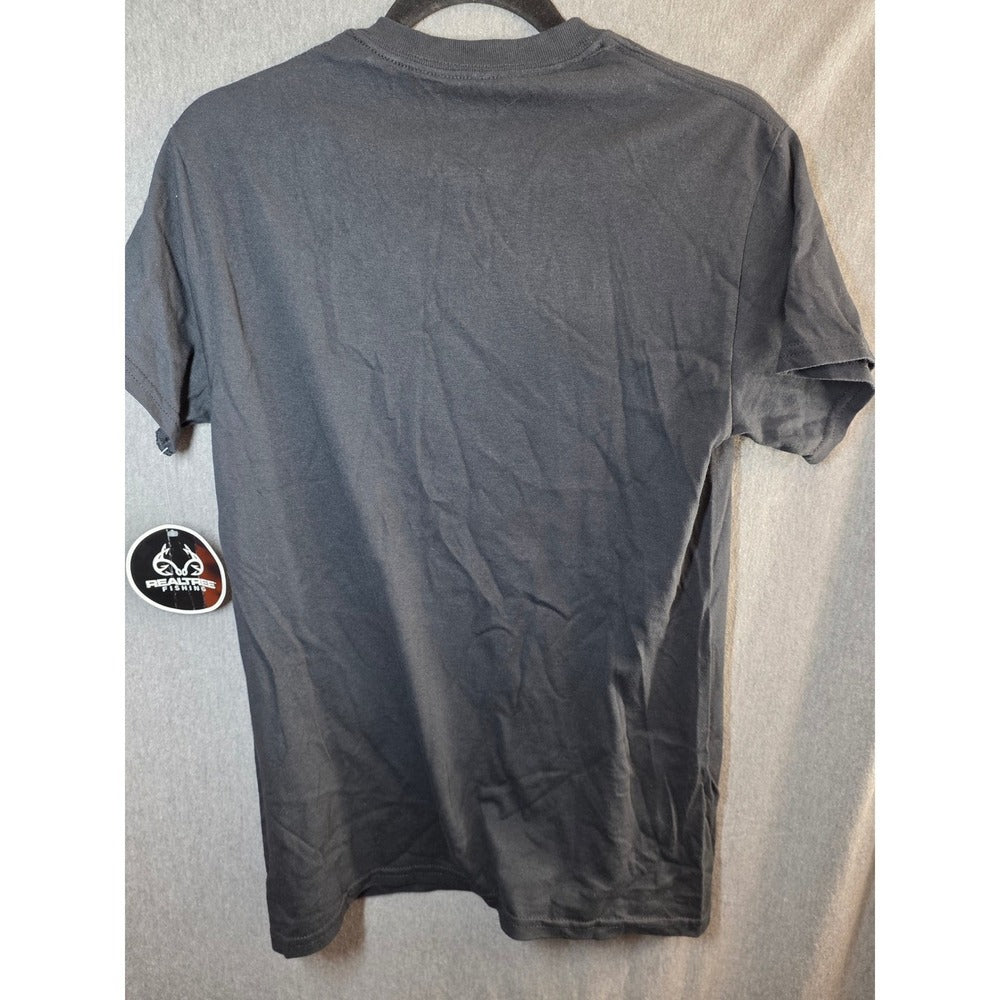 New Realtree Real‎ Tree Fishing T Shirt Mens Small S Black Neon Green Hook Logo