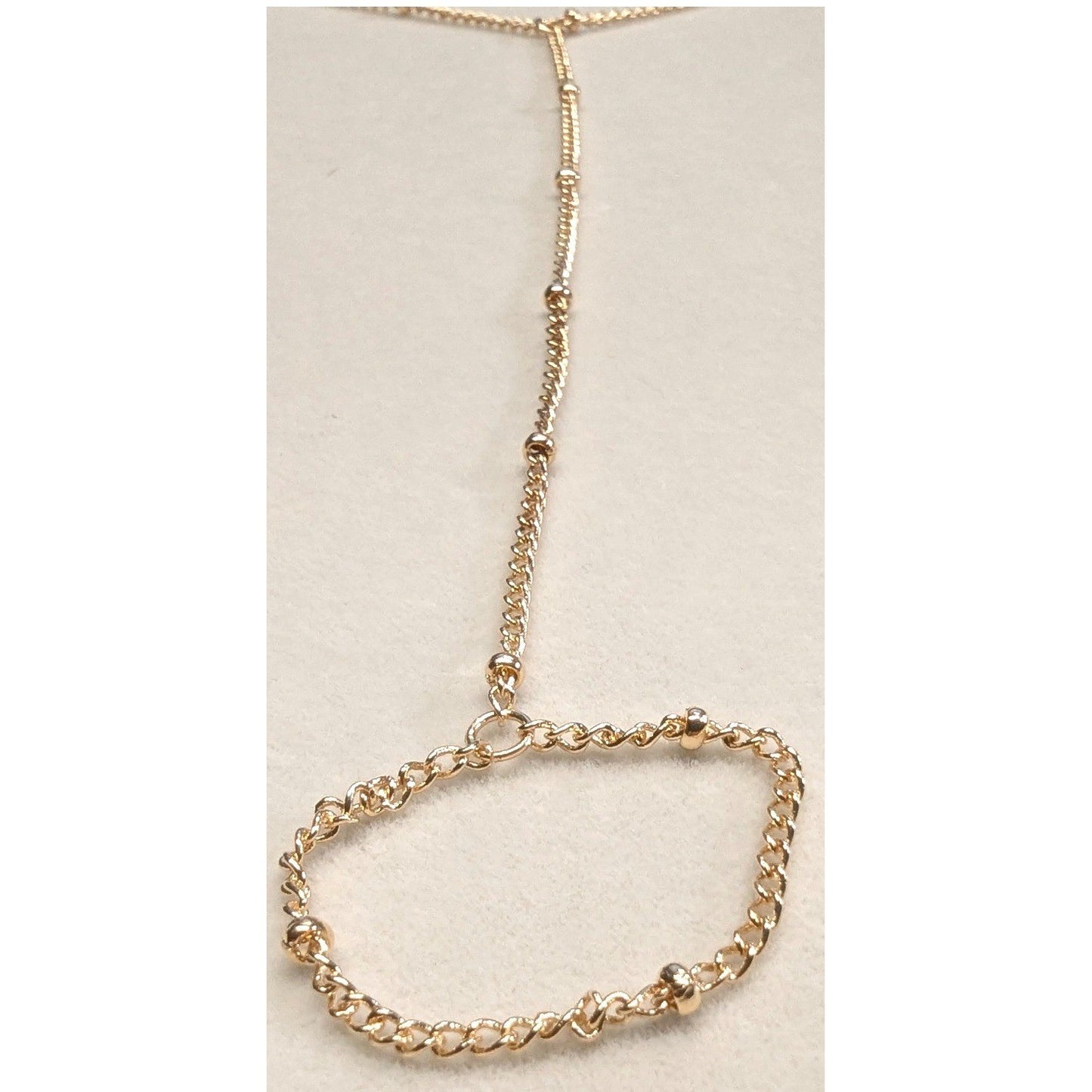 New 14K 14K Gold Plated Satellite Chain Slave Bracelet Hand Harness Dainty Boho