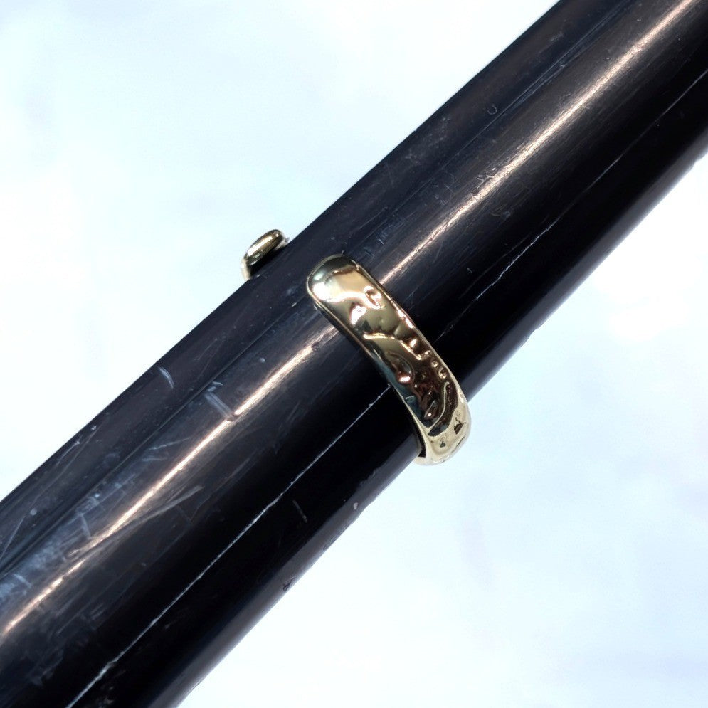 14K GF Gold Filled Scroll Engraved Finger Toe Midi Pinky Cuff Ring Band Size 3.5