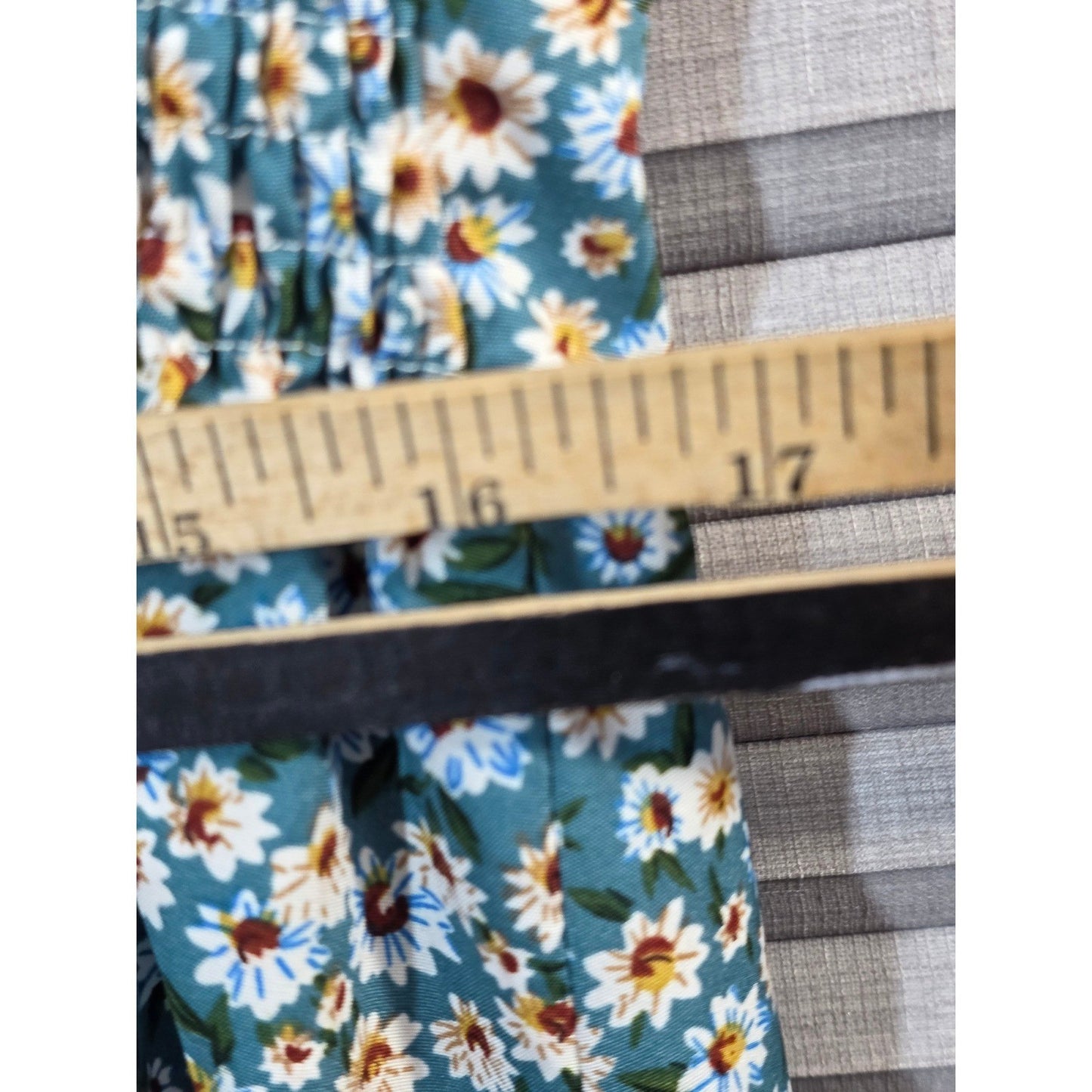 Floral Smocked Midi Dress PLUS SIZE 3X 3XL Smocked Puff Sleeves Smocked Flowers