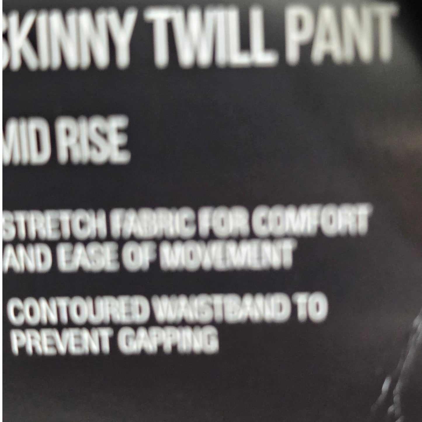NEW Dickies Skinny Fit Pants Womens Plus Size 24 W 24W Black Stretch Twill Work
