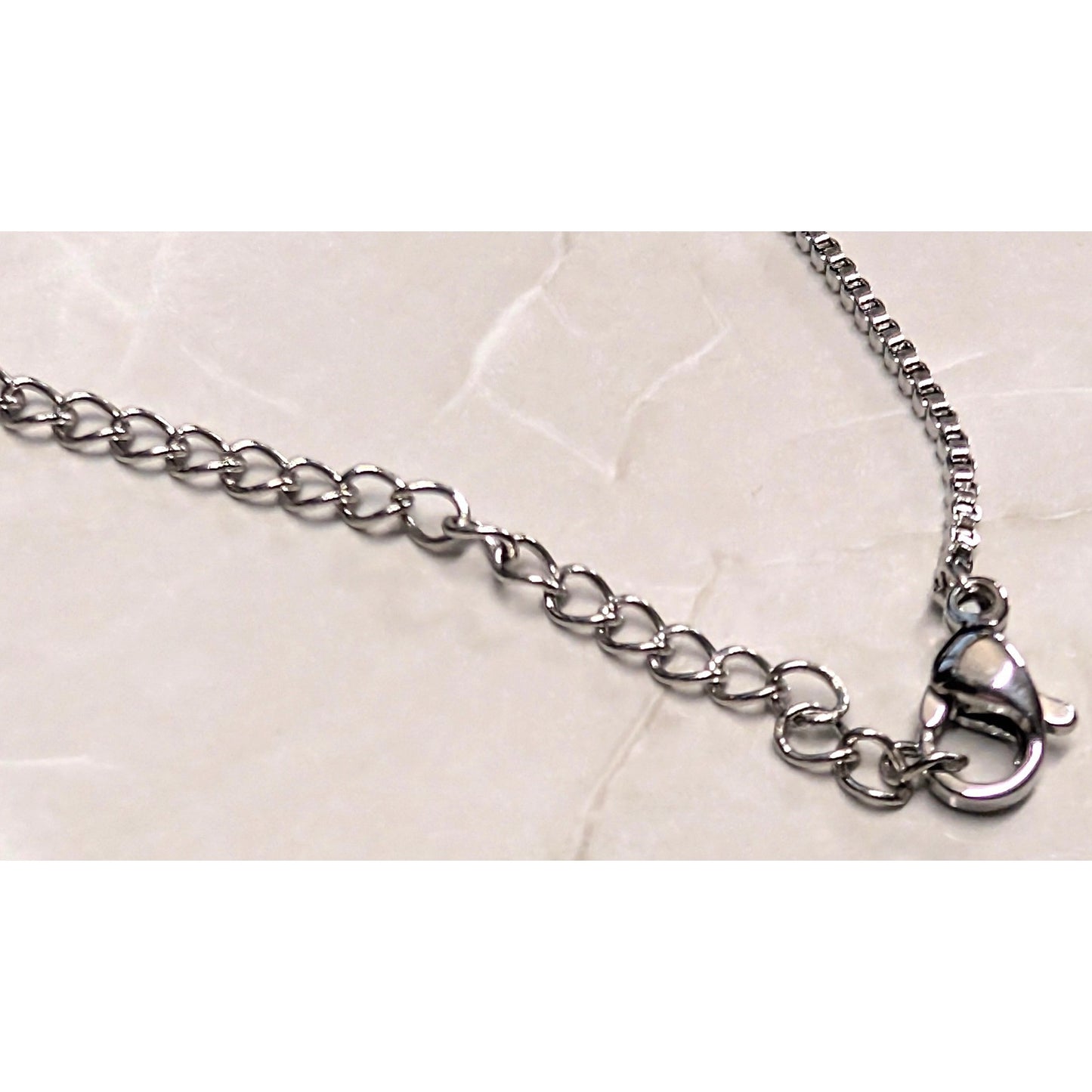 New 20" Box Chain Necklace Silver Tone Minimalist Lobster Claw Adjustable