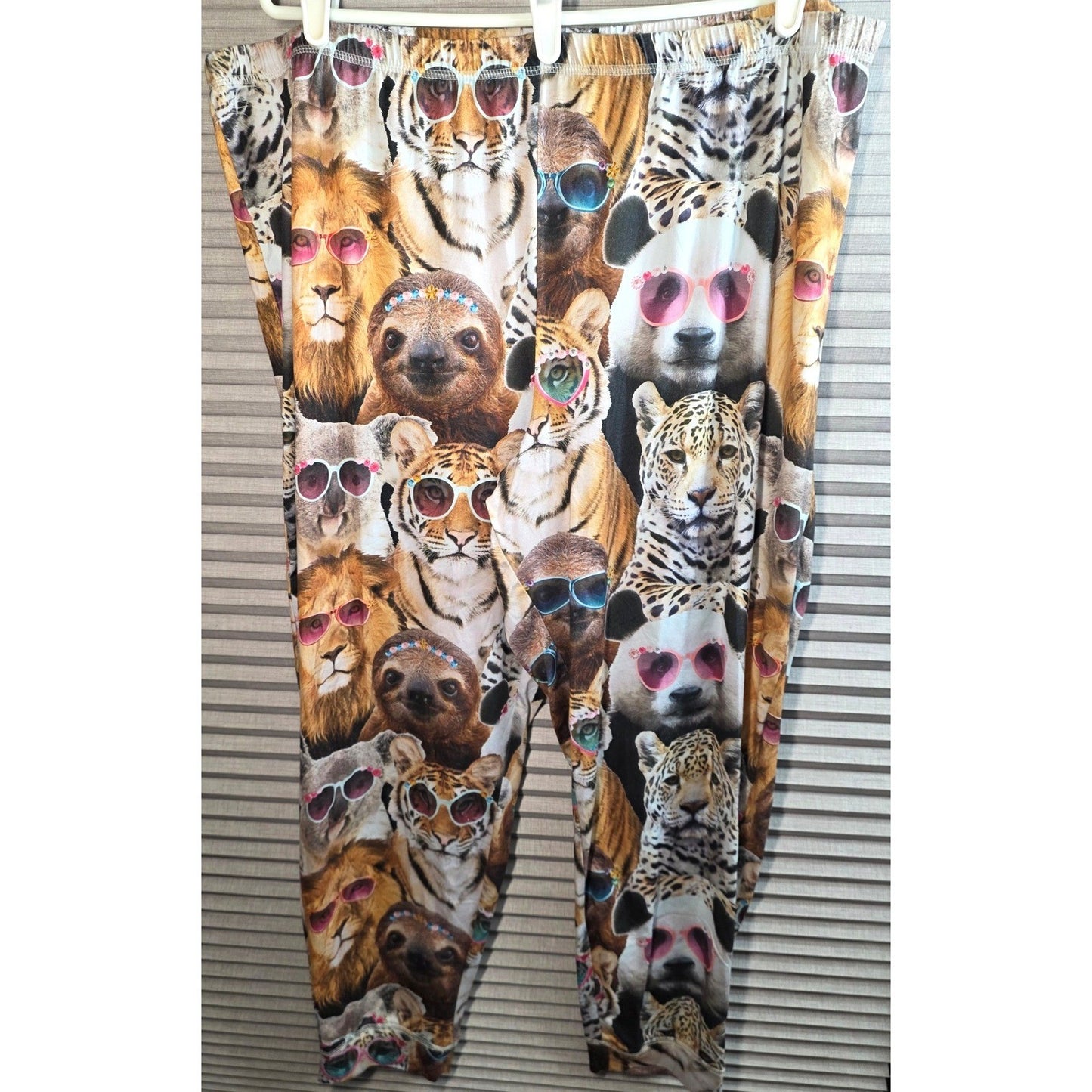 Secret Treasures Pajama Pants Plus Size 2X XX Lions Tigers Bears Sloths Animal