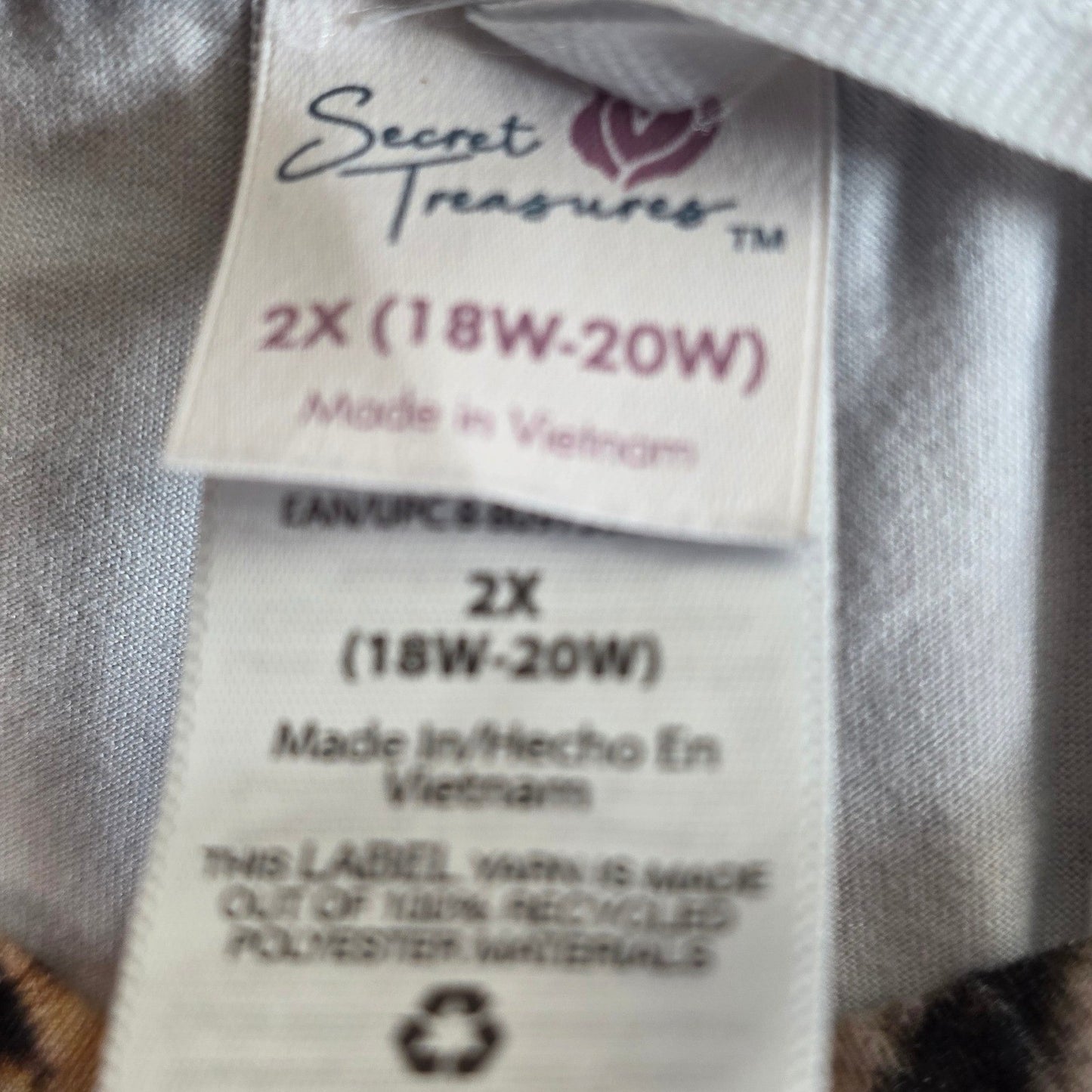 Secret Treasures Pajama Pants Plus Size 2X XX Lions Tigers Bears Sloths Animal