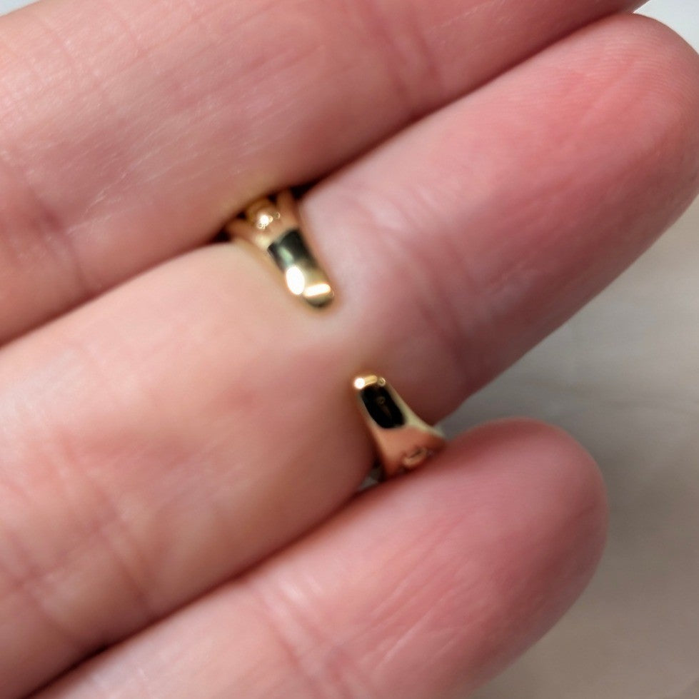 New 14K GF Gold Filled 3.75 Triple Row Band Beaded Ring Stacked Multi Finger Toe