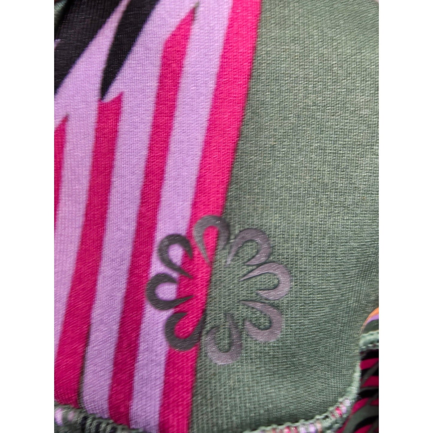 Pro Player Capris Leggings PLus Size 3X XXX Green Pink Tropical Wicking POckets