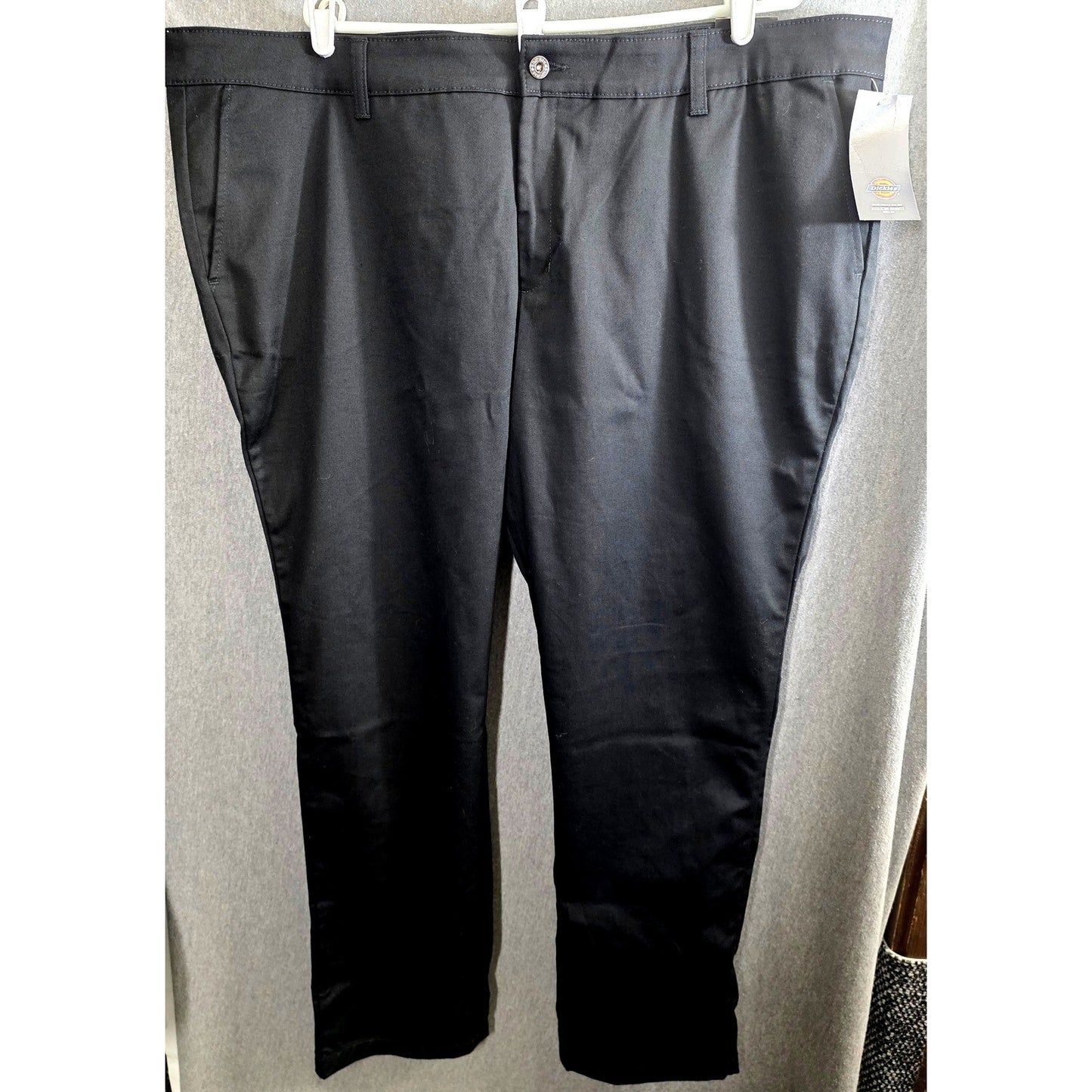 NEW Dickies Skinny Fit Pants Womens Plus Size 24 W 24W Black Stretch Twill Work