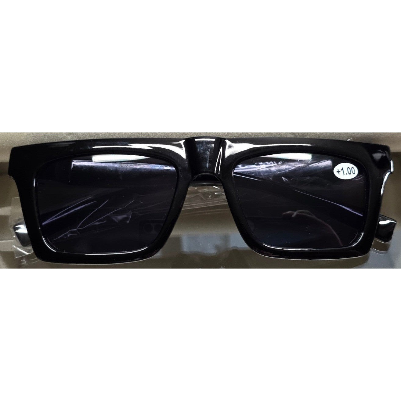 New Bifocal Reading Readers Lenses +1.00 Glasses UV400 Sunglasses Black Square