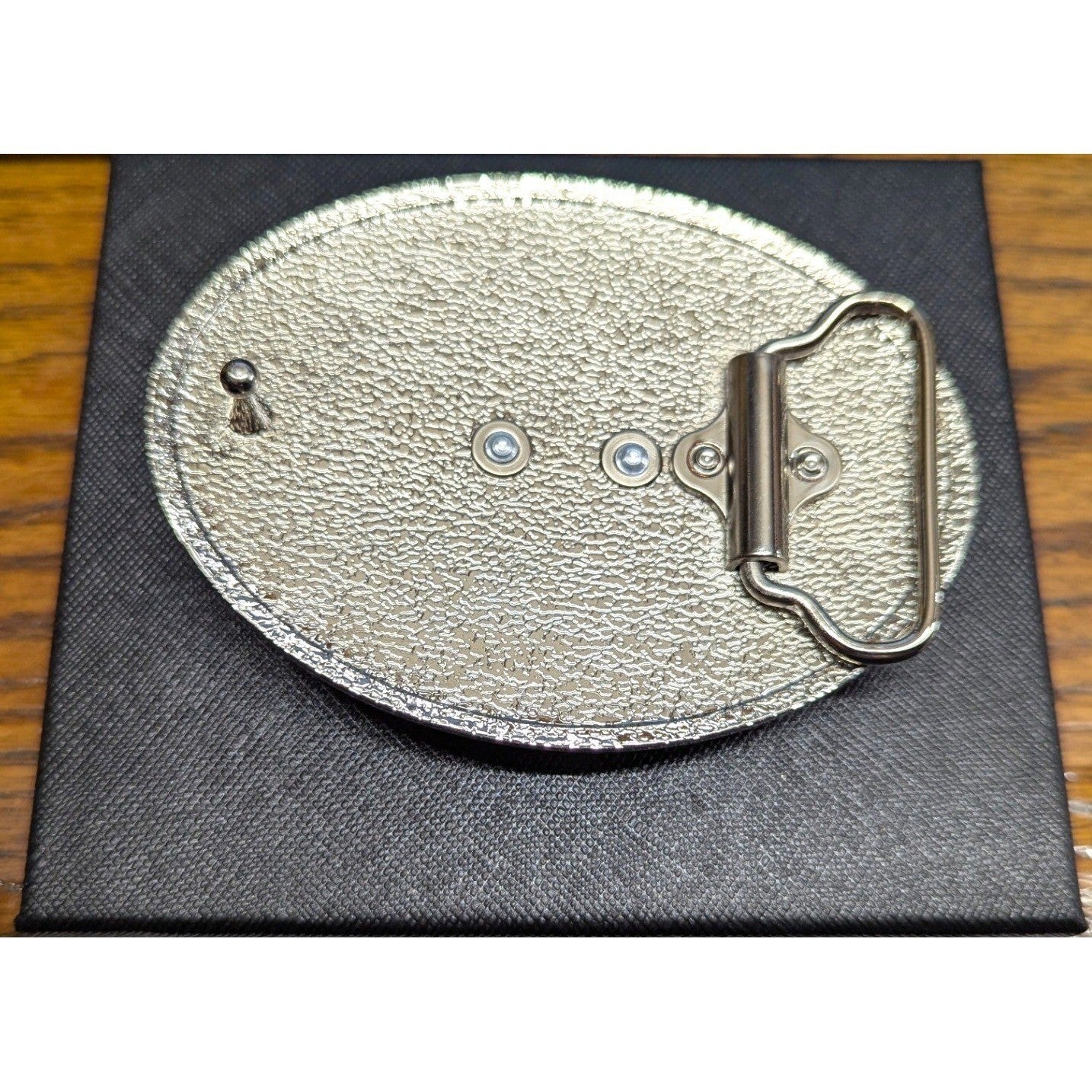 New Western Longhorn Bull Skull Belt Buckle SilverTone Oval Floral Western Rodeo