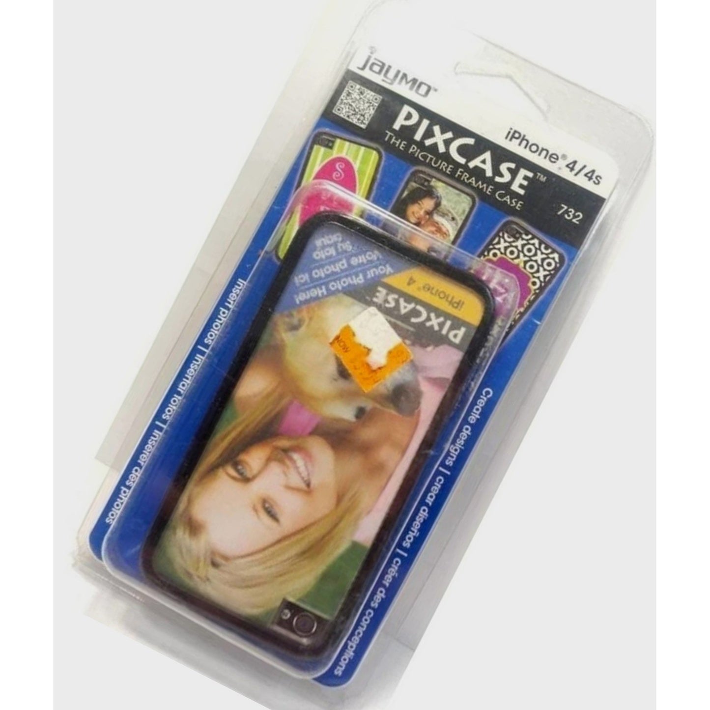VTG New Jaymo Pixcase Picture Case iPhone 4 4s Black Customizable Photo Cover