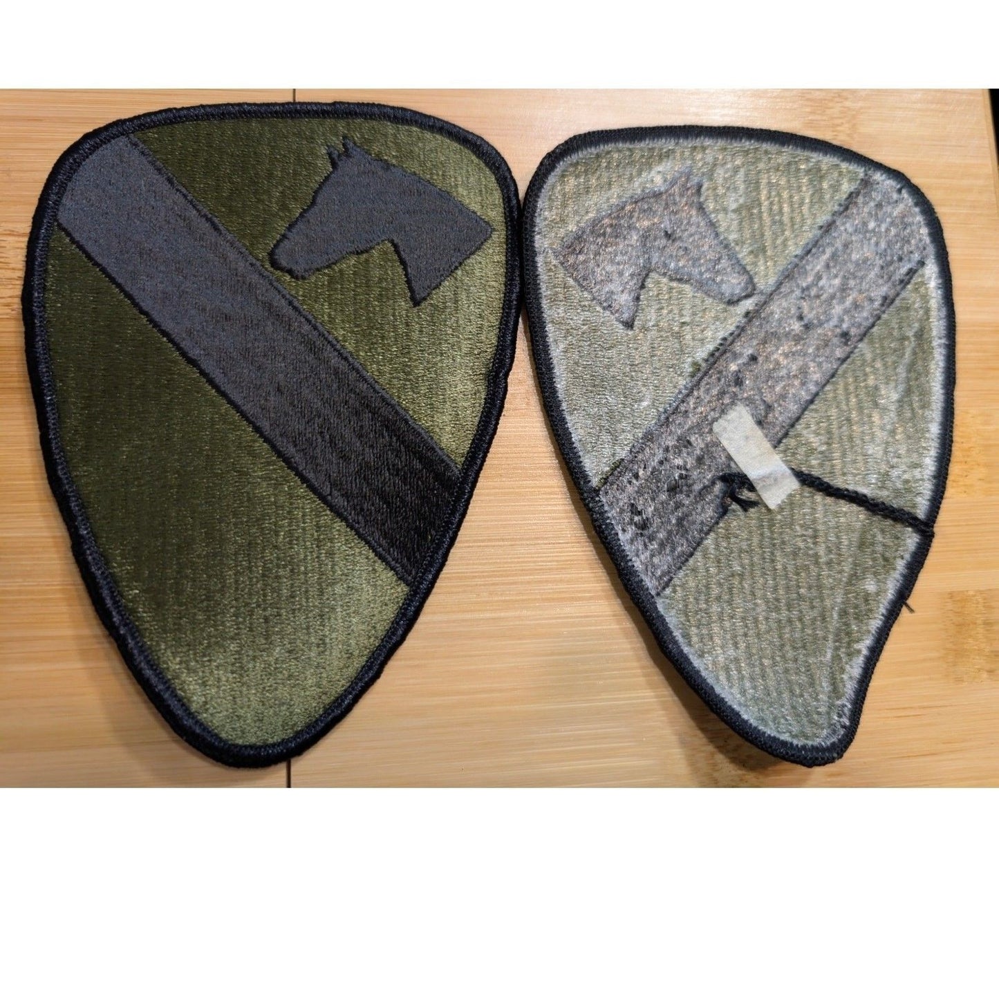 Large Vintage US Army 1st Cavalry Cav Patch New Iron On Od More Recent Horse