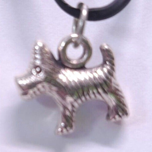 Scottie Westie West Highland Terrier Canine Dog Charm Pendant Lover SilverTone