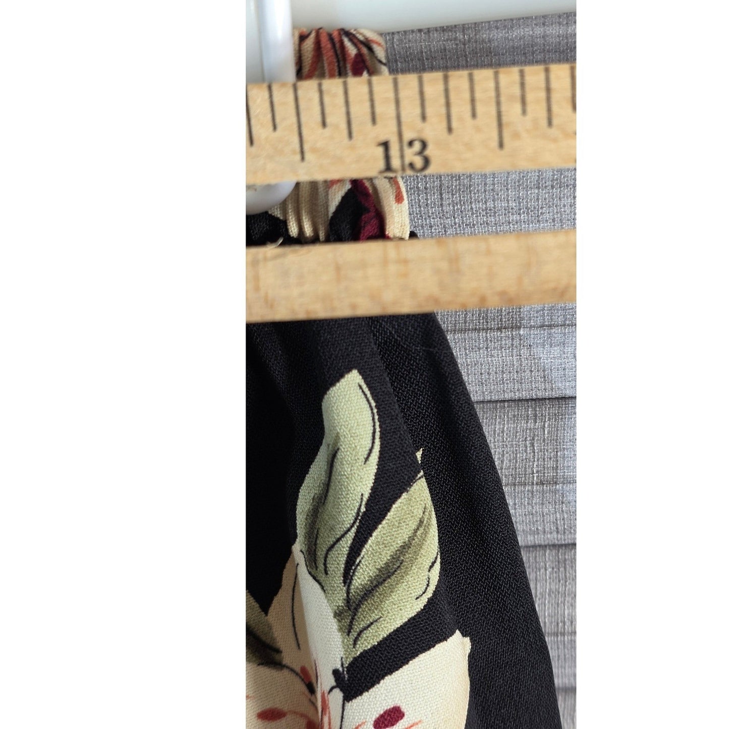 Vtg Jaclyn Smith Studio Floral Maxi Skirt Sm S Small Black Elastic Waist Pleated