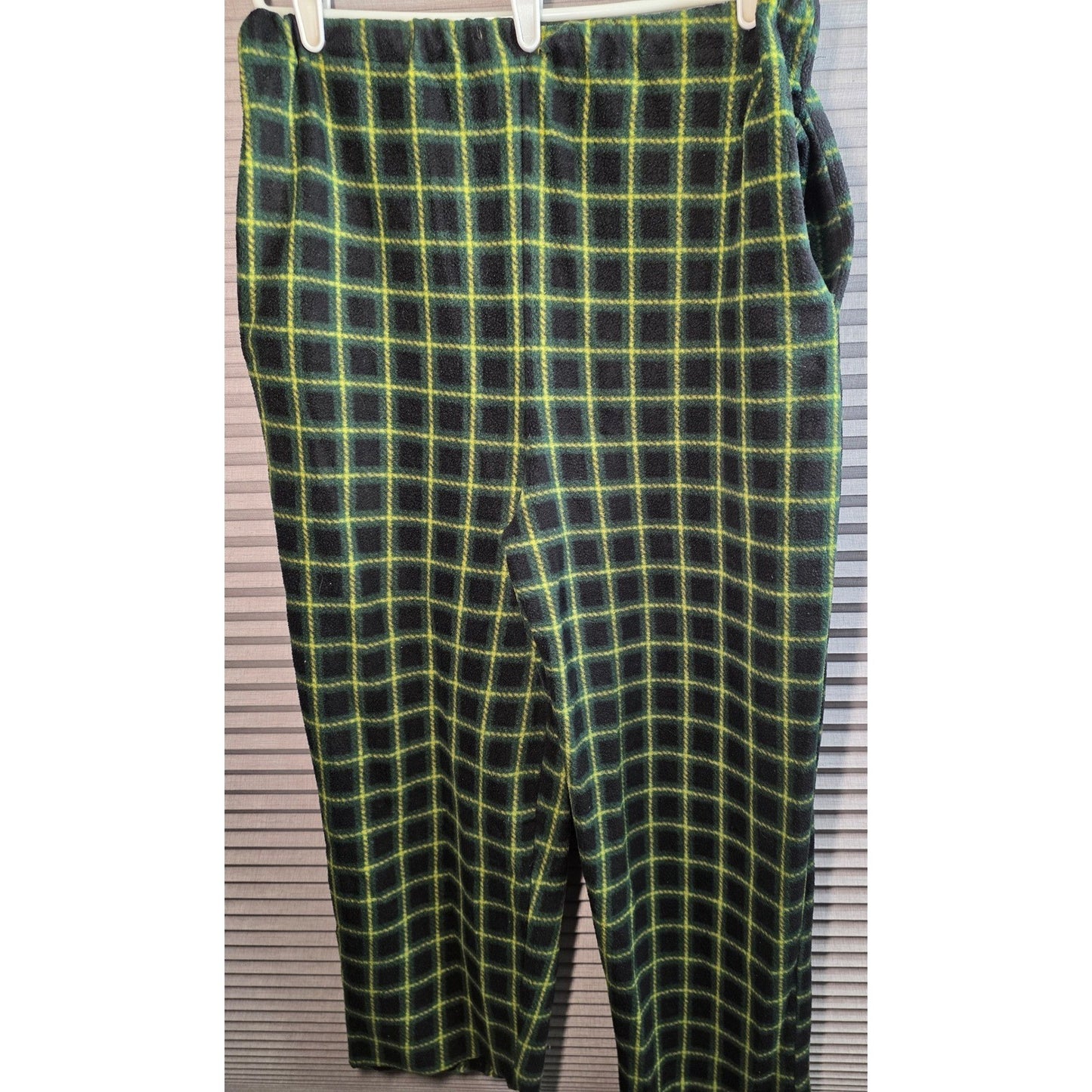Seven Apparel Lounge Wear Pants Mens Plus Size 2X 2XL Green Plaid Fleece Pajama