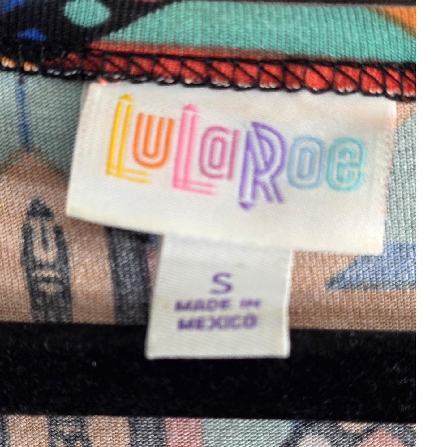 LuLaRoe Nicole Fit and Flare Dress S Sm Small Southwestern Tribal Print Aztec