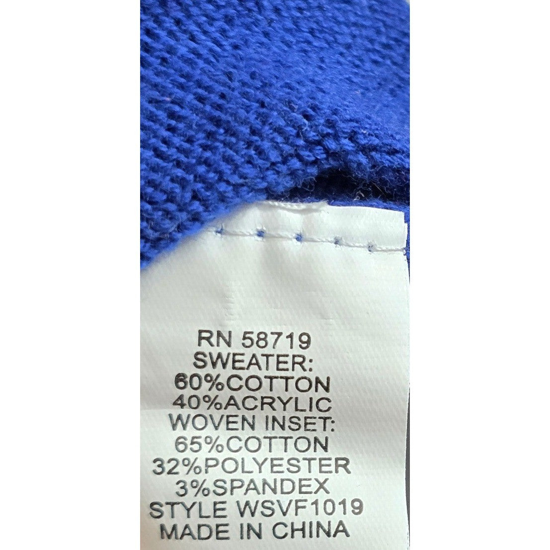 Notations Owl Graphic Layered Look Sweater Plus Size 2X XX Blue White Collared