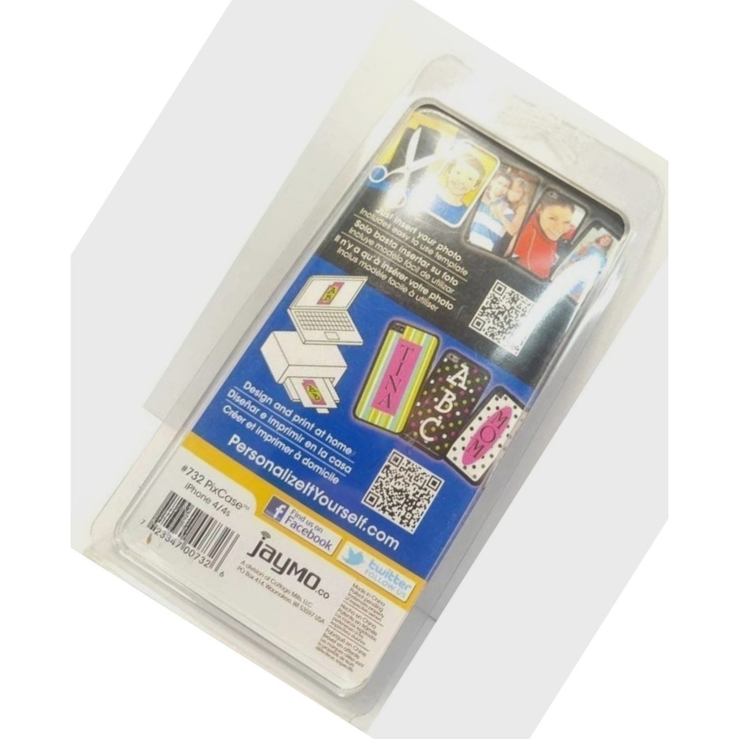 VTG New Jaymo Pixcase Picture Case iPhone 4 4s Black Customizable Photo Cover