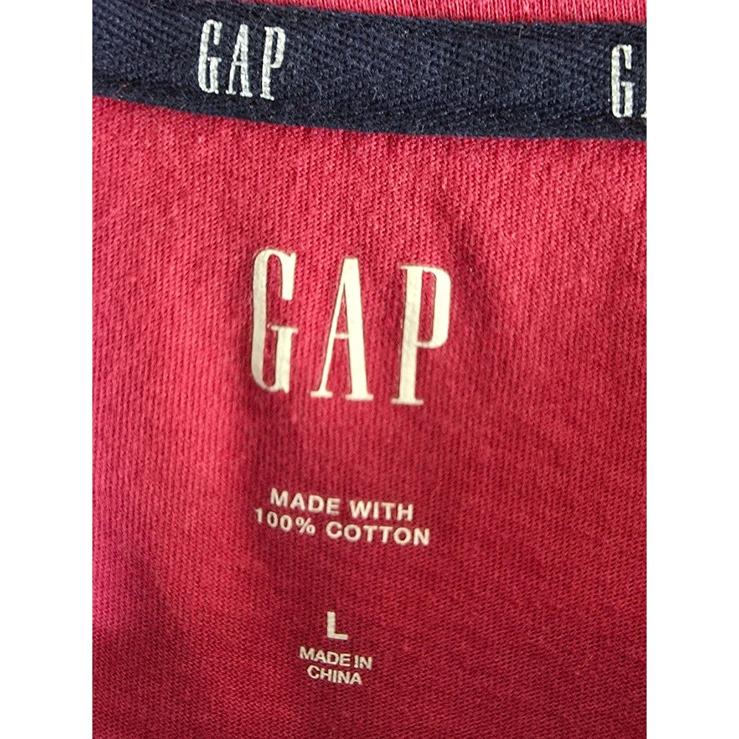 Gap 1969 Logo Graphic T-Shirt Womens L Lg Large Maroon Short Sleeve Cotton Pink
