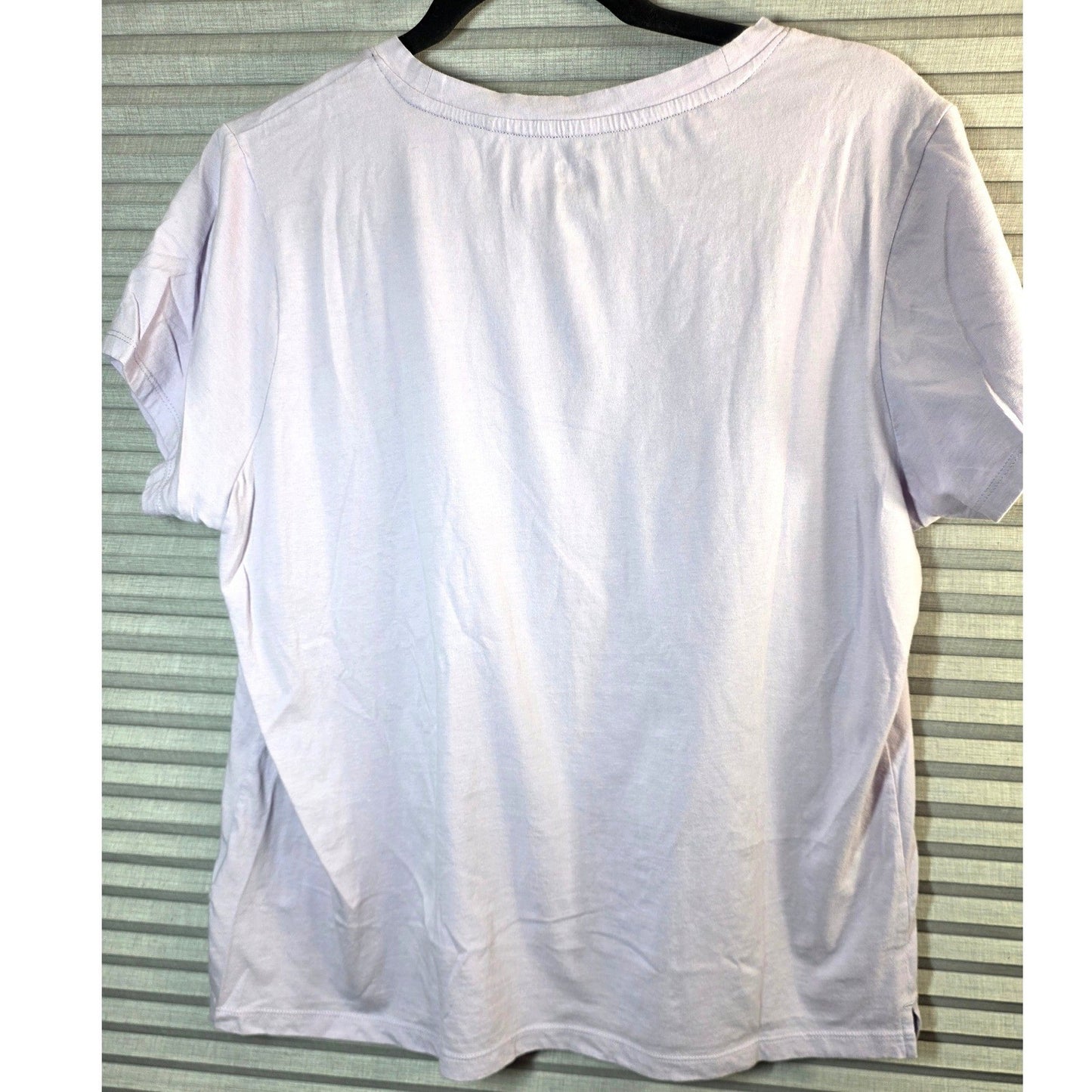 Gap 1969 Logo Graphic T-Shirt Womens L Lg Large Light Purple Cotton Short Sleeve