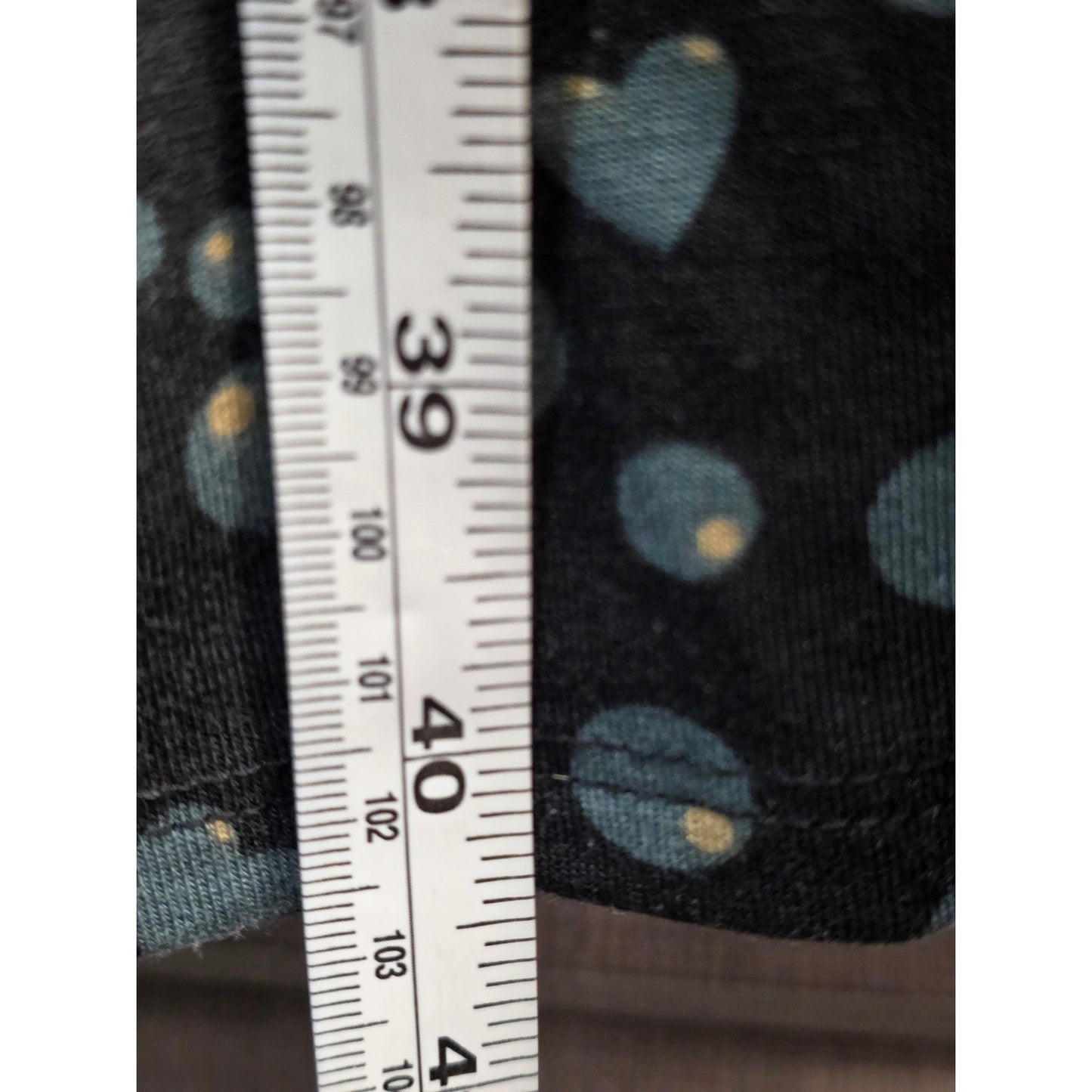 LuLaRoe Nicole Fit and Flare Dress Sm S Small Black Khaki Blue Polka Dot Hearts