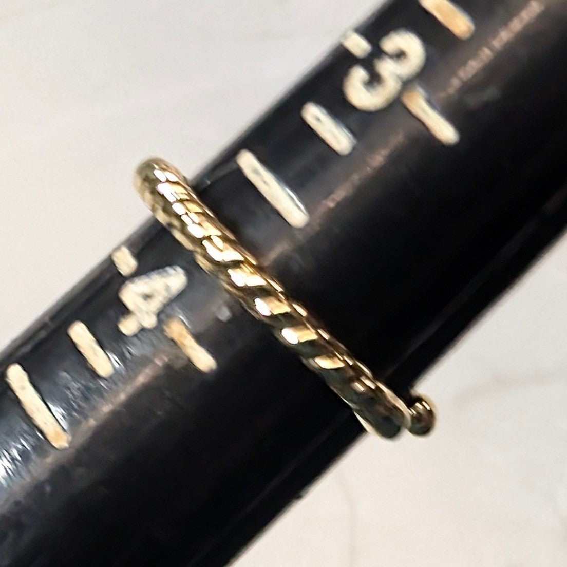 New 14K Gold GF Filled Twisted Rope Open Finger Toe Midi Ring Size 3.75 Stacking