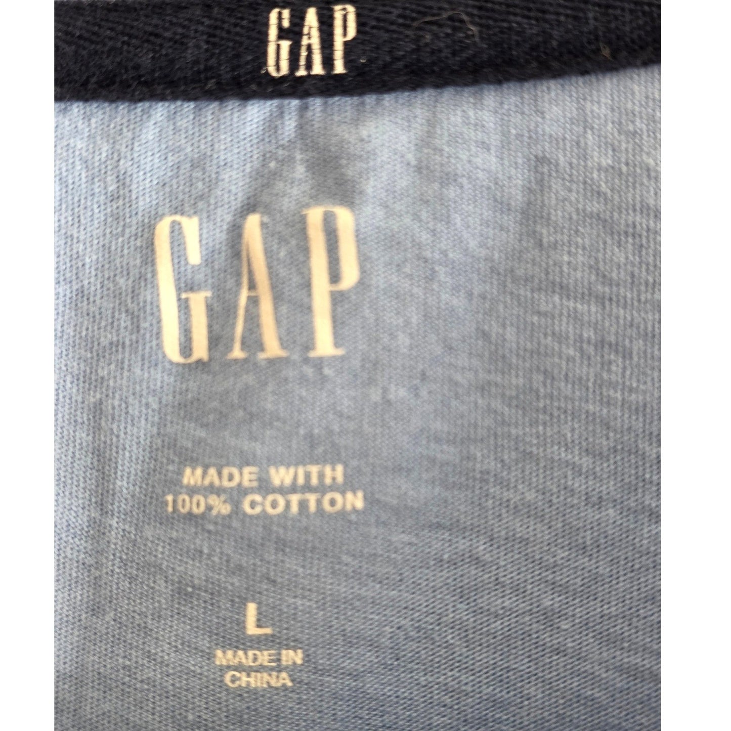 GAP 1969 Logo Graphic T-Shirt Womens Large L Light Blue Short Sleeve Cotton Tee