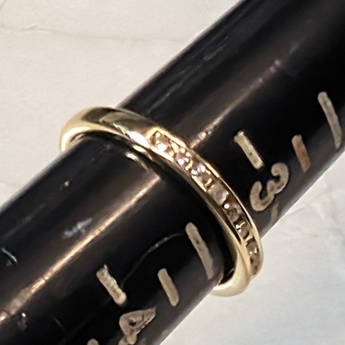 New 14K GF Gold Filled Cubic Zirconia CZs Size 3.25 Band Ring Sparkly Finger Toe