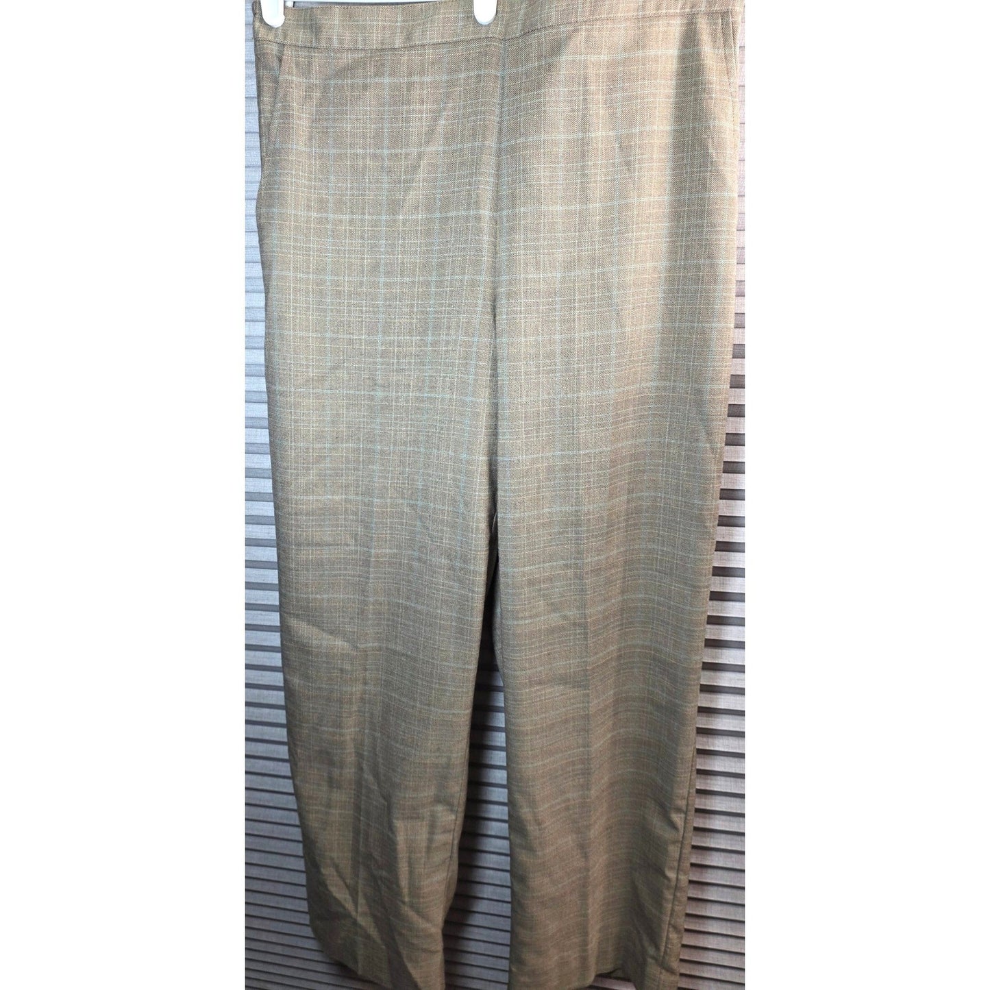 NWT MaCYS $42 Vtg Alfred Dunner Town & Country Pants 14P 14 P Petite Brown Plaid