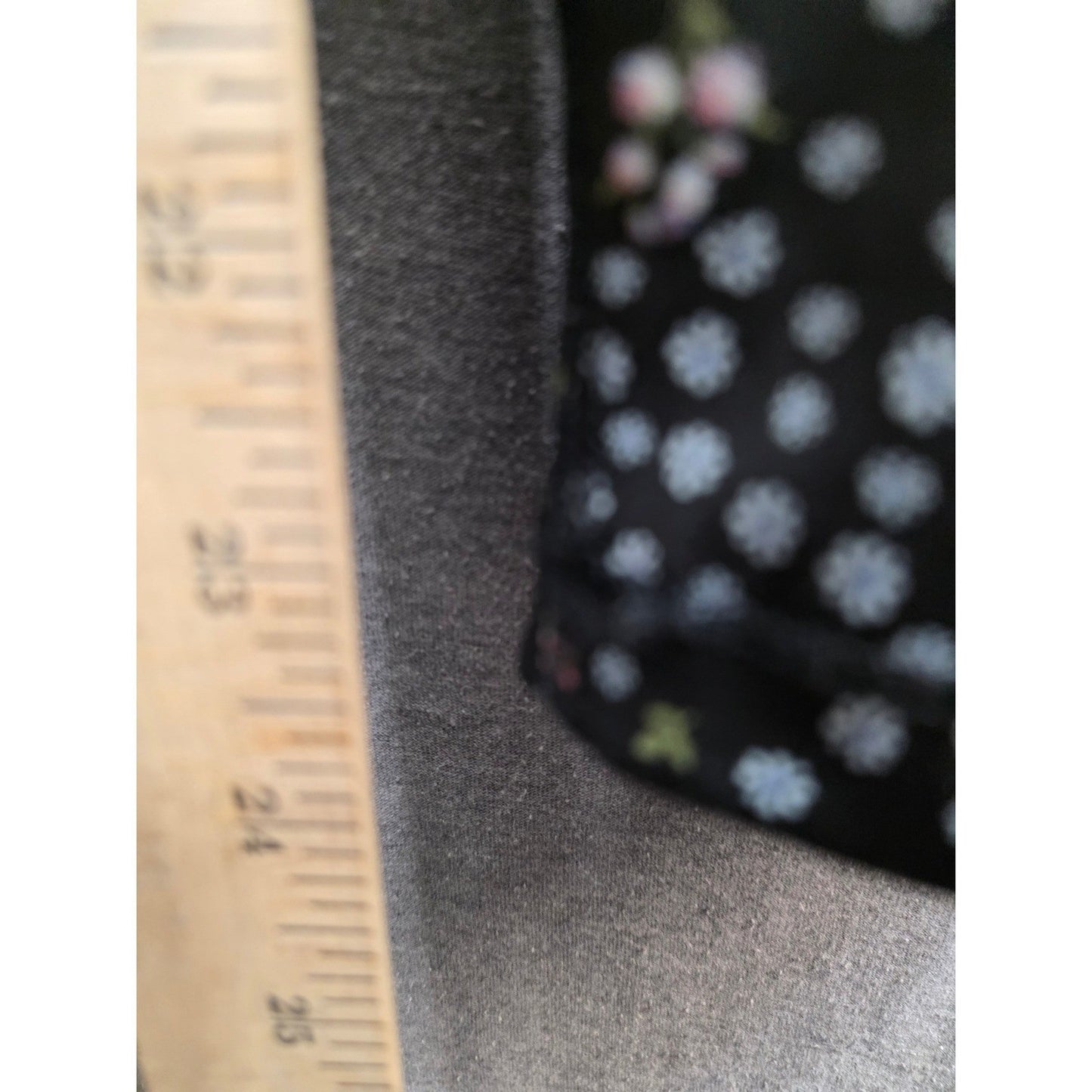 New Aeropostale Floral Leggings Plus Size XL Black High Rise Side Pockets Flower
