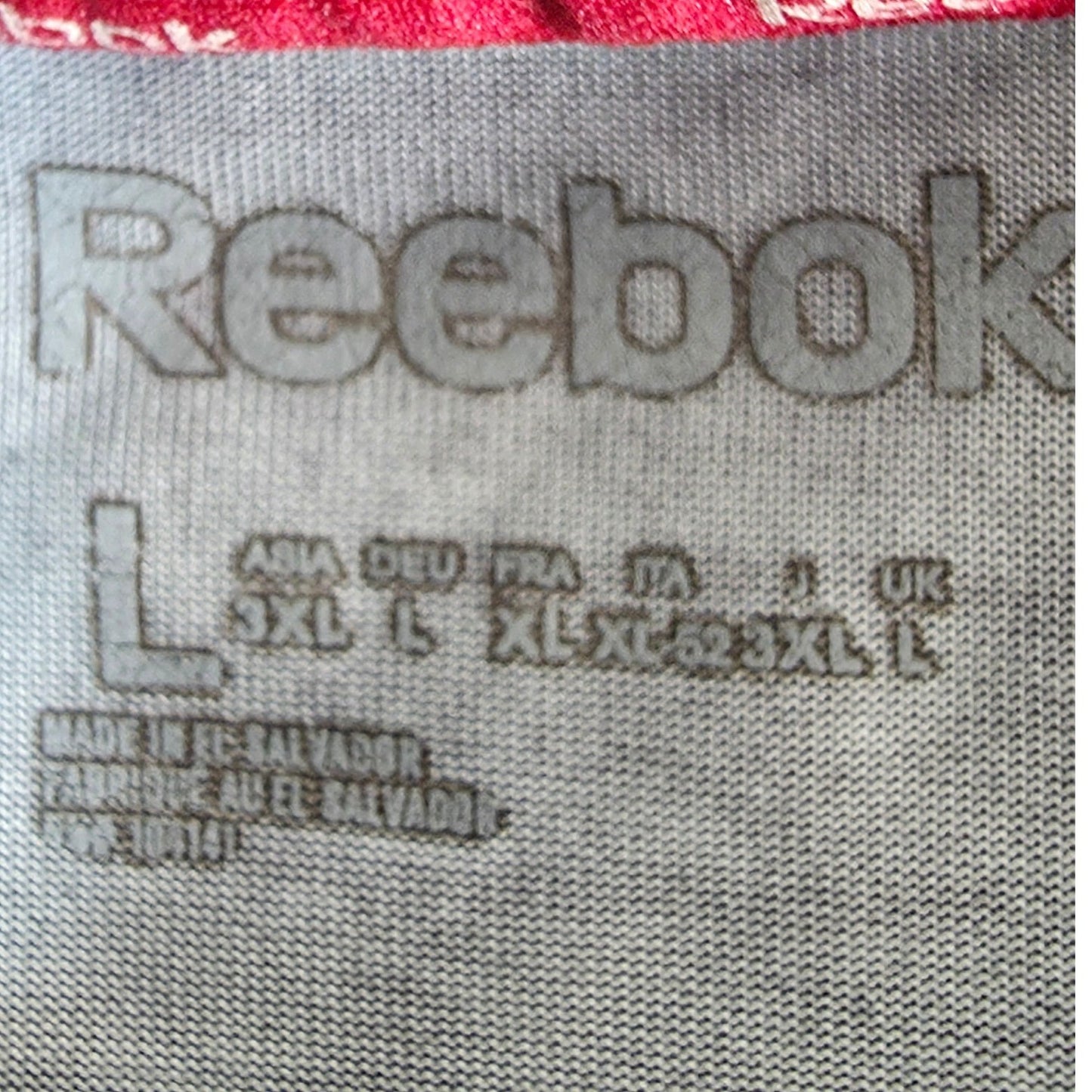 Reebok T-Shirt T Tee Shirt Top Kids Boys Youth Large Gray Short Sleeve Athletic
