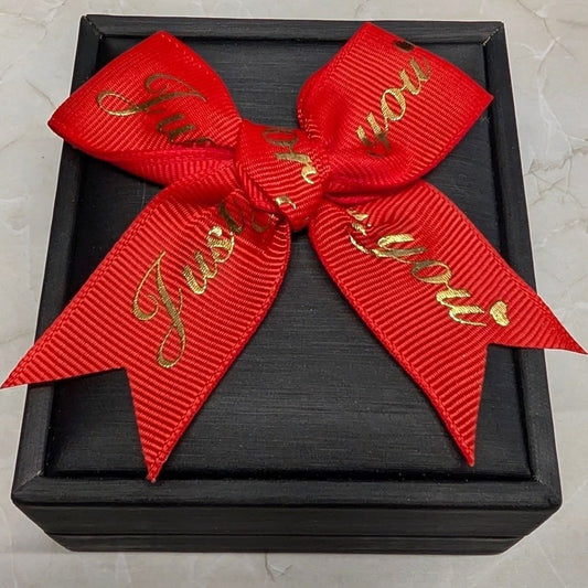 New Jewelry Best Wishes Gift Box Necklace Pendant Brooch Black Textured Velvety