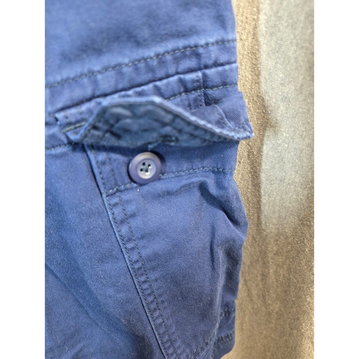 St John's Bay Cargo Shorts Big Mens Plus Size 44 Blue Comfort Stretch Waist