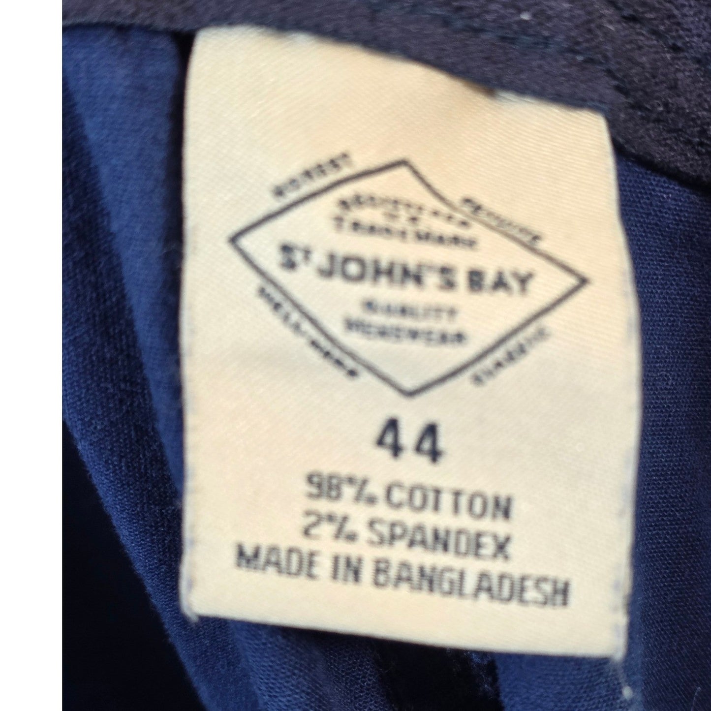 St John's Bay Cargo Shorts Big Mens Plus Size 44 Blue Comfort Stretch Waist