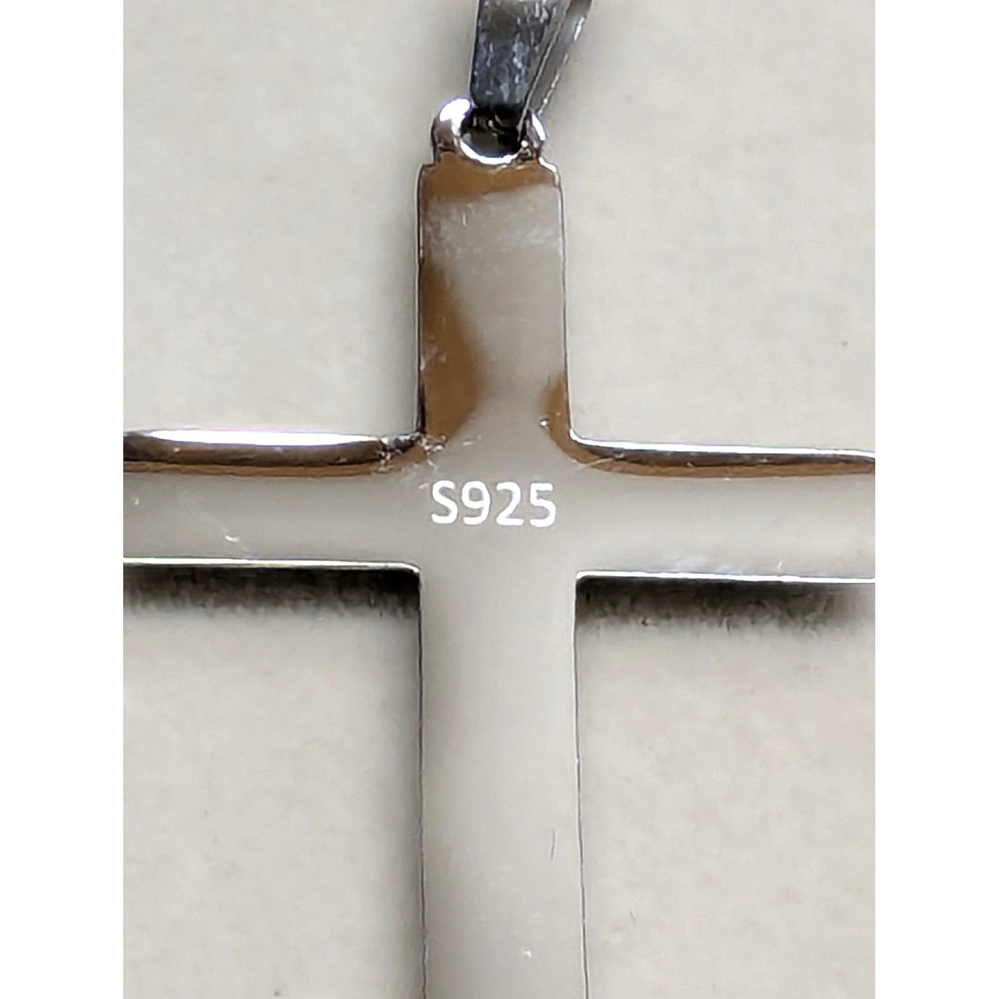 New 1.75" Sterling Silver S925 Cross Pendant S925 Religious Christian Jewelry