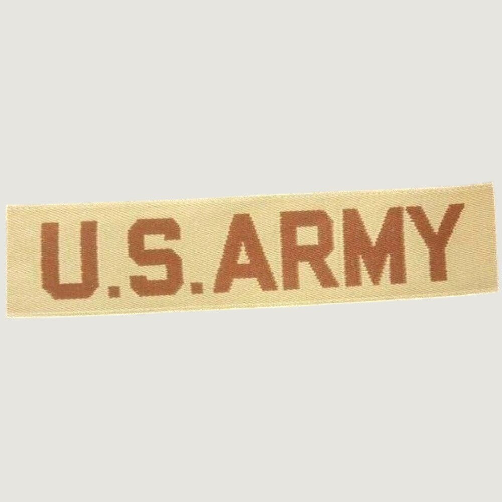 Lot of 2 New US Army Tape Uniform Branch Tab Patch Desert Tan Sand Storm Era Sew