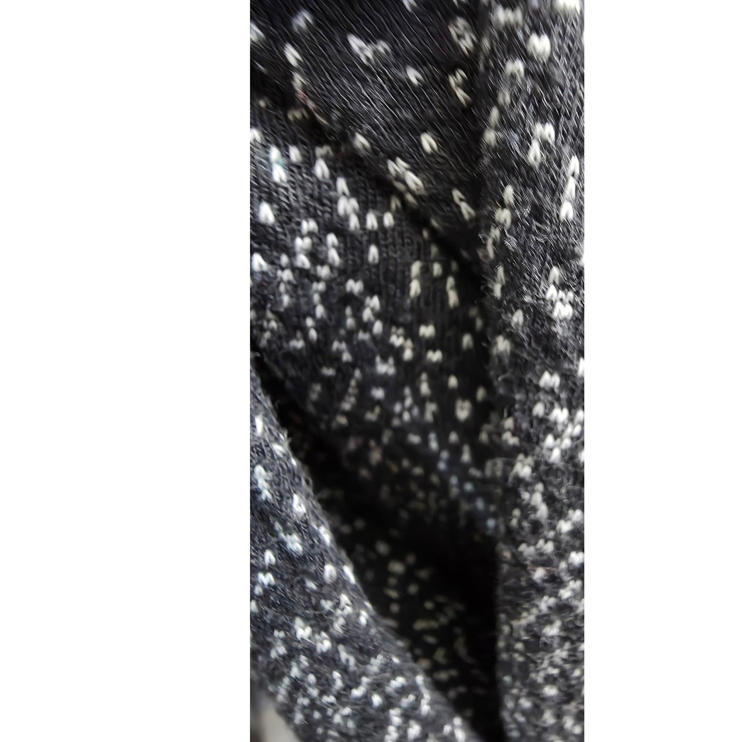 Lands End Knit Pull On Pants Womens 3X/P XXX 3X P Petite Black White Pockets