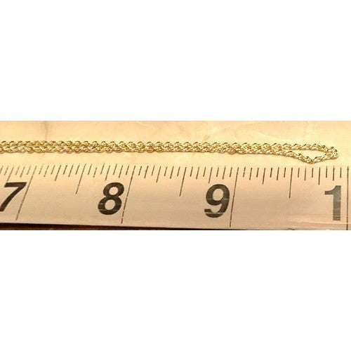 New 18K GP Yellow Gold Plated Cable Link Chain Necklace 18-20 Inch Adjustable