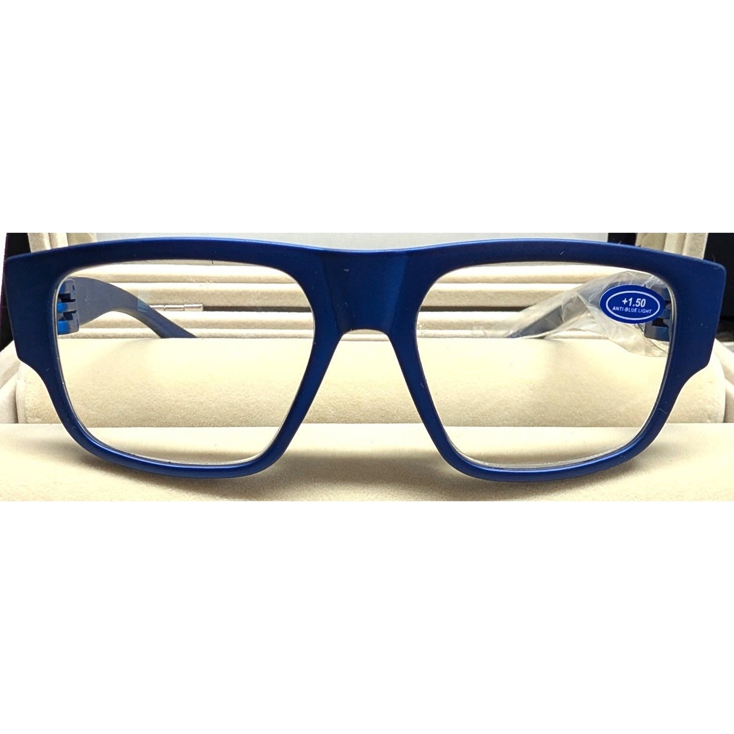 New Reading Glasses Anti Blue 85/15 Light Screwless Hinge Square Rectangular